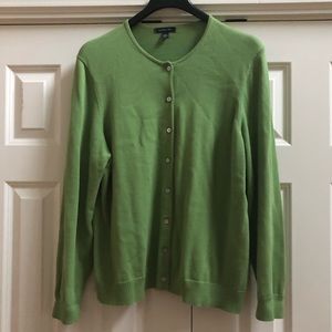 Lands End button up sweater